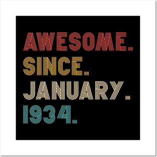 Awesome Since 1934 birthday Posters and Art